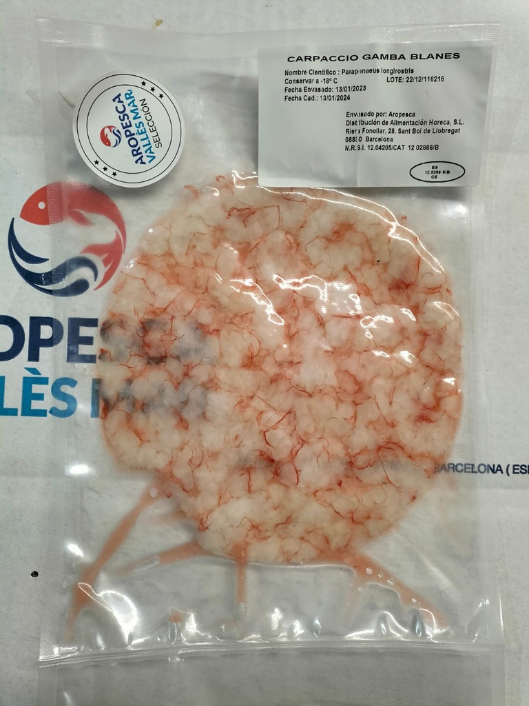Gamba Blanes Carpaccio 70g 18cm