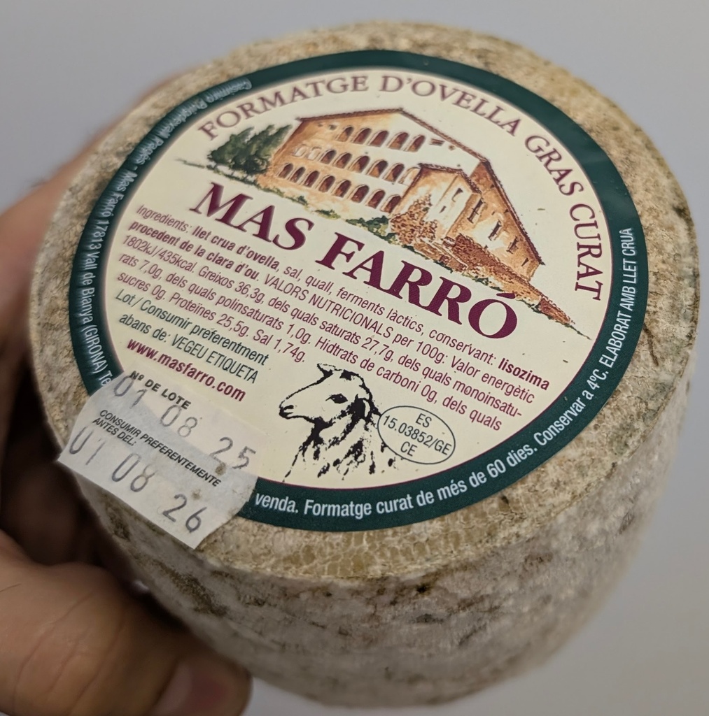 Formatge Ovella Mas Farró Petit 480G, Kg